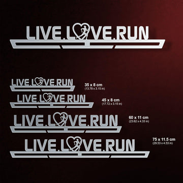 Live Love Run Medal Hanger Display FEMALE-Medal Display-Victory Hangers®