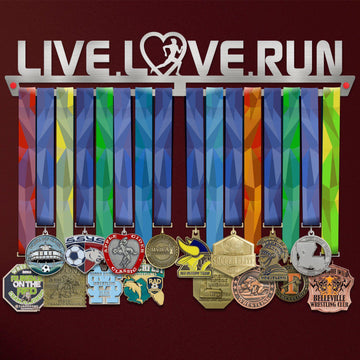 Live Love Run Medal Hanger Display FEMALE-Medal Display-Victory Hangers®