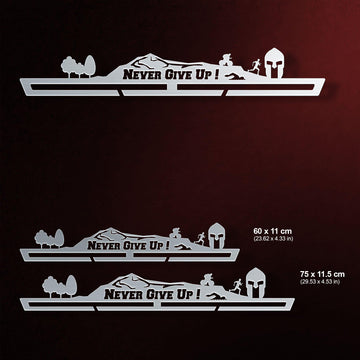 Never Give Up Trailscape Medal Hanger Display-Medal Display-Victory Hangers®