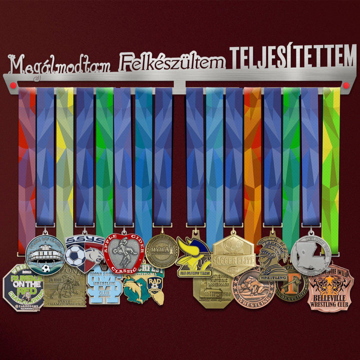 Megálmodtam, felkészültem, teljesítettem Éremtartó - Fali Éremakasztó-Éremakasztó Victory Hangers®