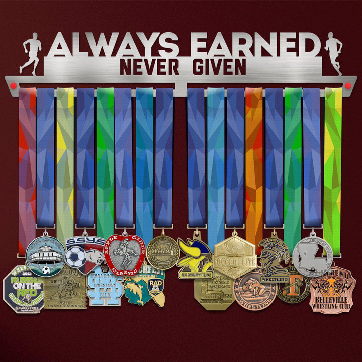 Always Earned Never Given Medal Hanger Male Victory Medal Hangers®