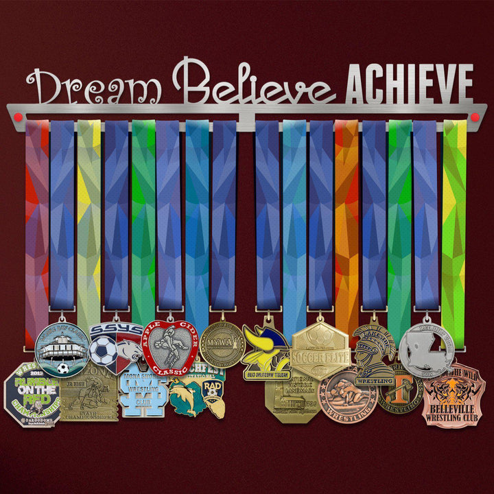 Dream Believe Achieve Medal Hanger Display Victory Medal Hangers®