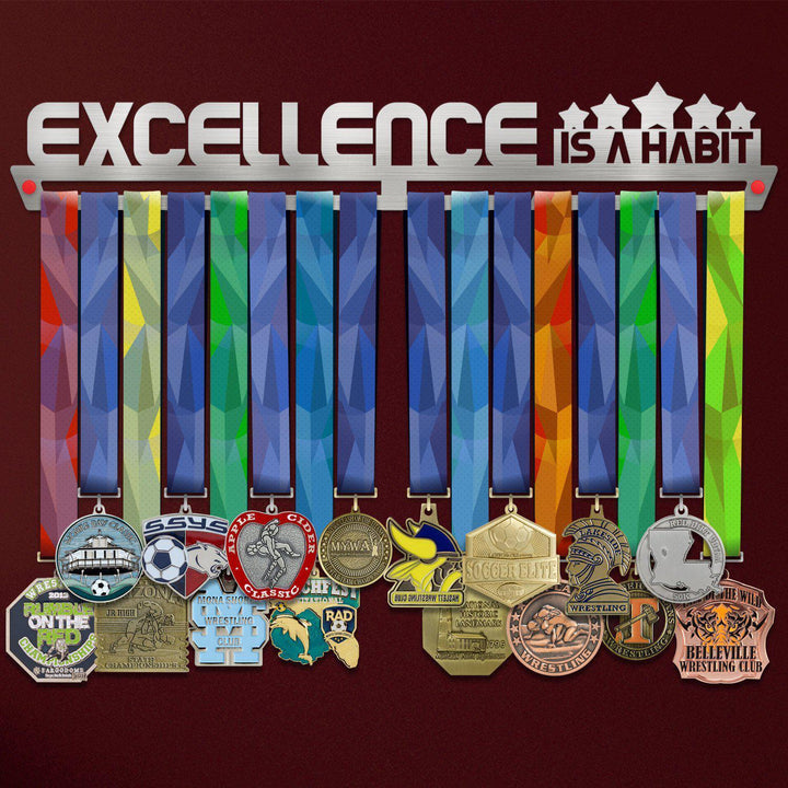 Excellence Is A Habit Medal Hanger Display Victory Medal Hangers®