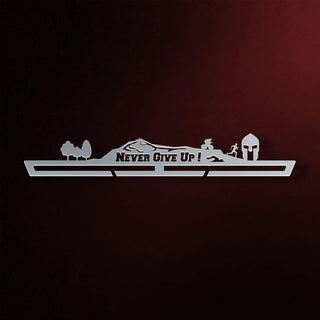 Never Give Up Trailscape Medal Hanger Display