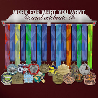 Work For What You Want Medal Hanger Display Victory Medal Hangers®