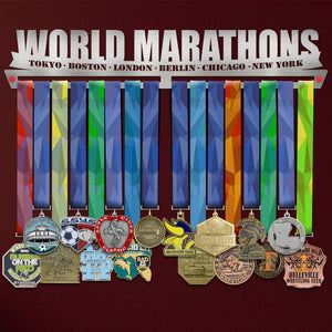 World Marathons Majors Medal Hanger Display Rack V2 Victory Medal Hangers®